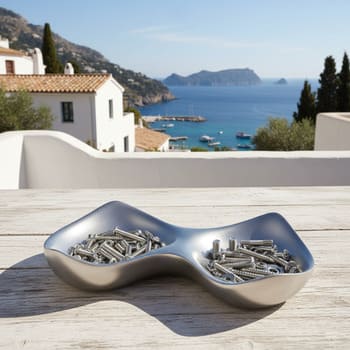 Stainless A2 screw tray labeled by size