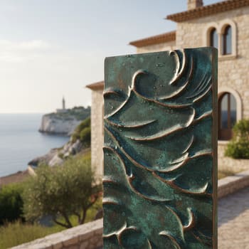 Marine bronze sample with gentle patina