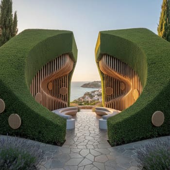 Breathing hedge gap that filters both wind and noise