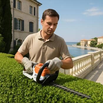 Hedge trim guide keeping a tapered profile