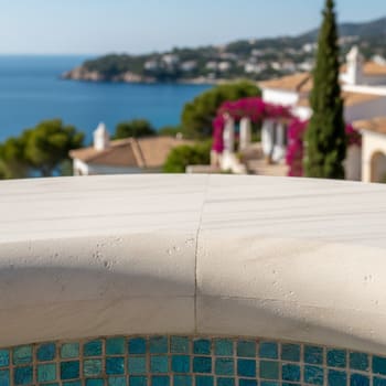 Polished glass edge under raking light